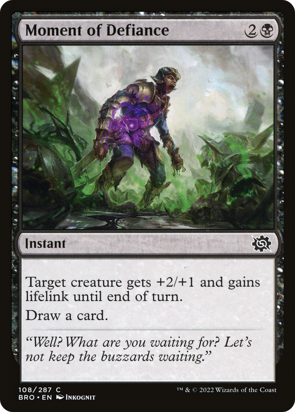 Moment of Defiance (BRO-108) - The Brothers' War Foil