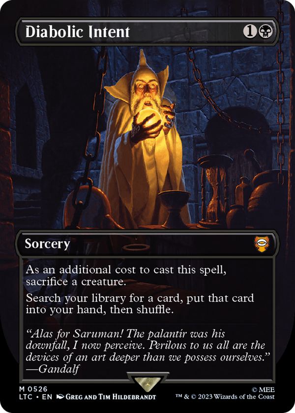 Diabolic Intent (Borderless) (LTC-526) - Tales of Middle-earth Commander Foil