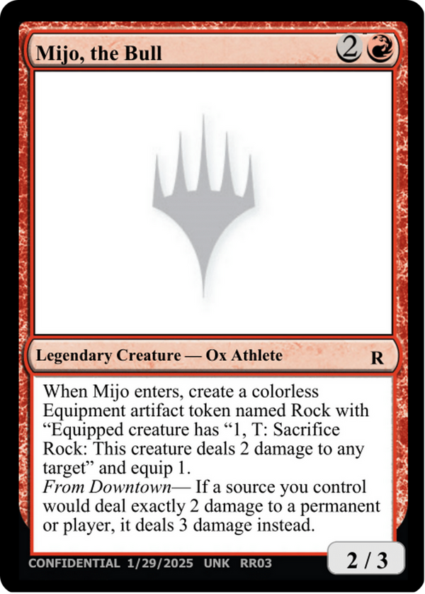 Mijo, the Bull (UNK-RR03B) - Un-Known Event Playtest Cards