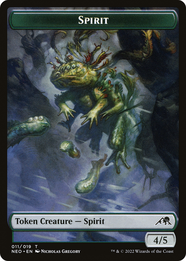 Spirit Token (011) (NEO-011) - Kamigawa: Neon Dynasty Tokens