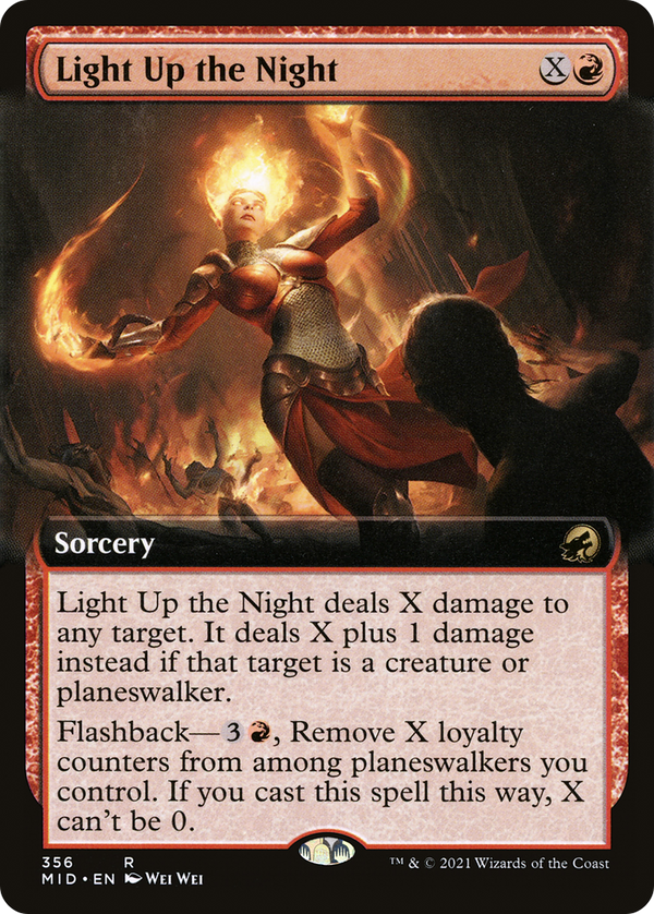 Light Up the Night (Extended Art) (MID-356) - Innistrad: Midnight Hunt: (Extended Art) Foil