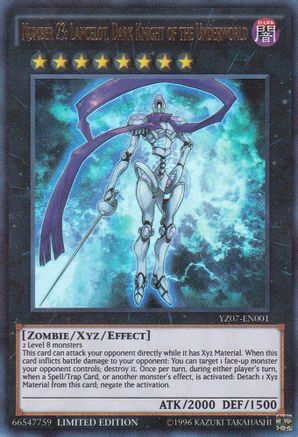 Number 23: Lancelot, Dark Knight of the Underworld (YZ07-EN001) - Yu-Gi-Oh! ZEXAL Manga Promotional Cards Limited