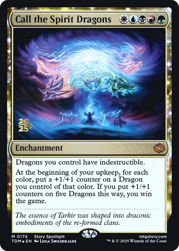 Call the Spirit Dragons (PRE-174) - Prerelease Cards: (enchantment) Foil