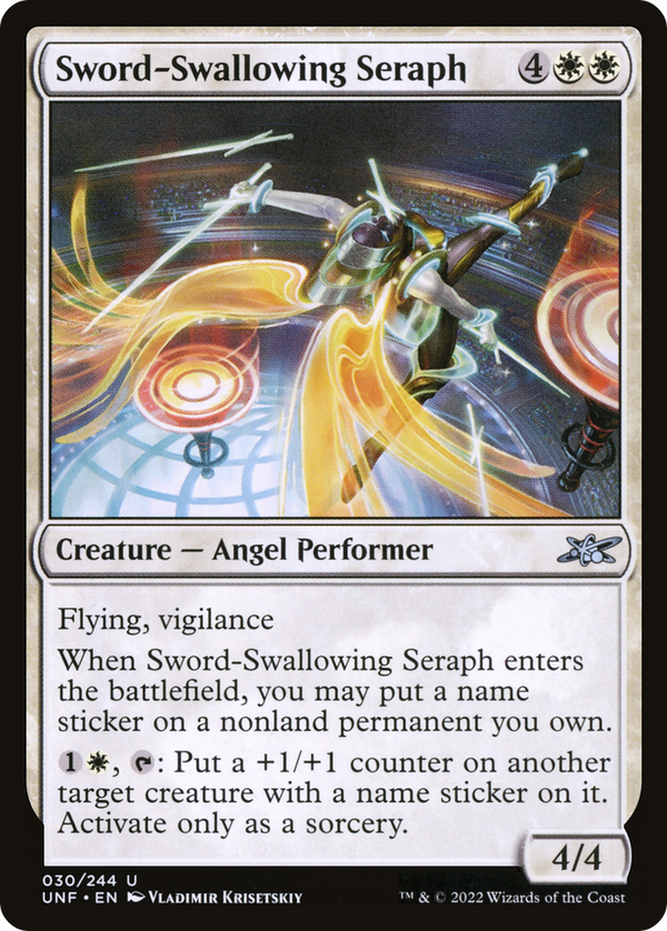 Sword-Swallowing Seraph (UNF-030) - Unfinity