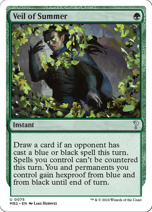 Veil of Summer (White Border) (MB2-075) - Mystery Booster 2