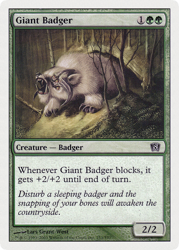 Giant Badger (8ED-253) - 8th Edition Foil
