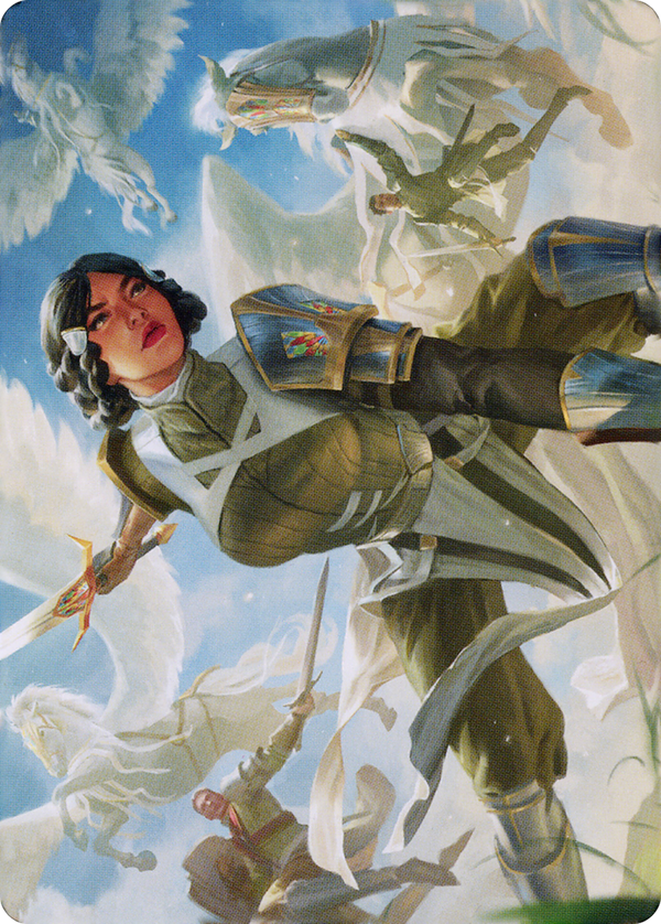 Resolute Reinforcements // Resolute Reinforcements (ADMU-013) - Dominaria United Art Series (Borderless) Foil