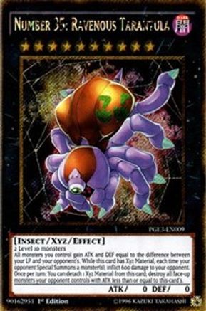 Number 35: Ravenous Tarantula (PGL3-EN009) - Premium Gold: Infinite Gold 1st Edition
