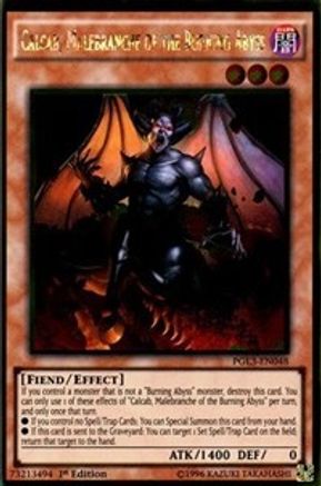 Calcab, Malebranche of the Burning Abyss (PGL3-EN048) - Premium Gold: Infinite Gold 1st Edition