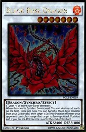 Black Rose Dragon (PGL3-EN059) - Premium Gold: Infinite Gold 1st Edition