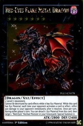 Red-Eyes Flare Metal Dragon (PGL3-EN078) - Premium Gold: Infinite Gold 1st Edition