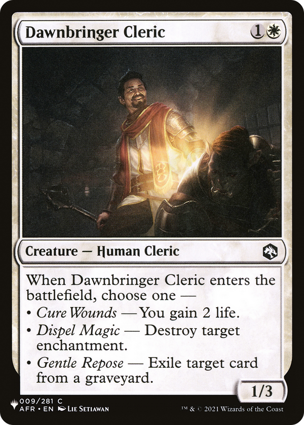 Dawnbringer Cleric (LIST-AFR-9) - The List