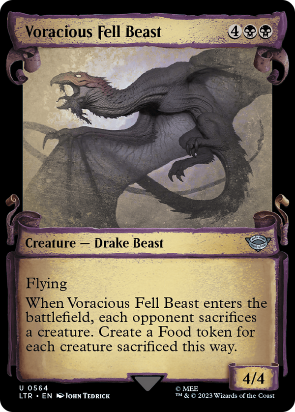 Voracious Fell Beast (Showcase Scrolls) (LTR-564) - The Lord of the Rings: Tales of Middle-earth: (Showcase)