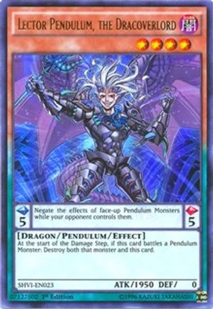 Lector Pendulum, the Dracoverlord (SHVI-EN023) - Shining Victories 1st Edition