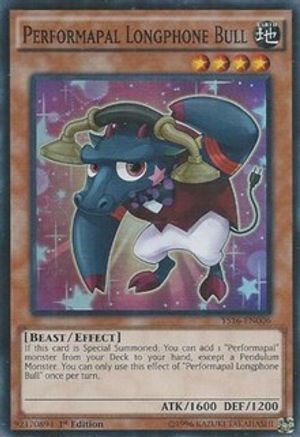 Performapal Longphone Bull (YS16-EN006) - Starter Deck: Yuya 1st Edition