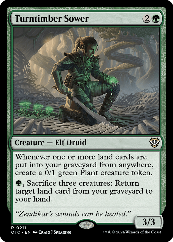 Turntimber Sower (OTC-211) - Outlaws of Thunder Junction Commander