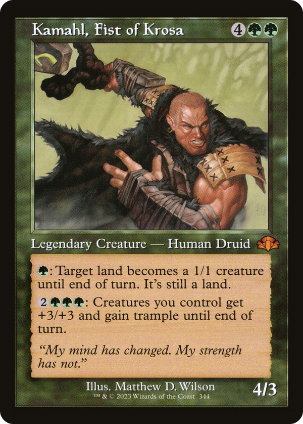 Kamahl, Fist of Krosa (Retro Frame) (DMR-344) - Dominaria Remastered Foil
