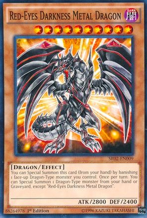 Red-Eyes Darkness Metal Dragon (SR02-EN009) - Structure Deck: Rise of the True Dragons 1st Edition