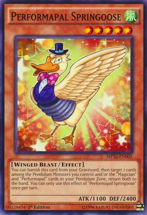 Performapal Springoose (MP16-EN005) - 2016 Mega-Tins Mega Pack 1st Edition