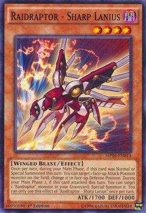 Raidraptor - Sharp Lanius (MP16-EN014) - 2016 Mega-Tins Mega Pack 1st Edition