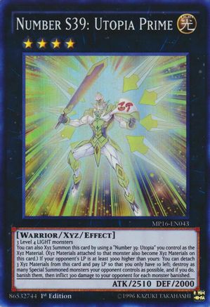 Number S39: Utopia Prime (MP16-EN043) - 2016 Mega-Tins Mega Pack 1st Edition