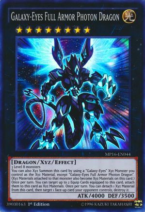 Galaxy-Eyes Full Armor Photon Dragon (MP16-EN044) - 2016 Mega-Tins Mega Pack 1st Edition