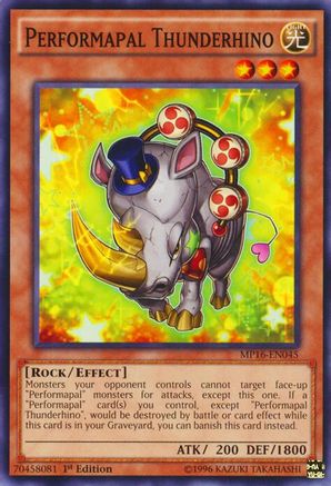 Performapal Thunderhino (MP16-EN045) - 2016 Mega-Tins Mega Pack 1st Edition