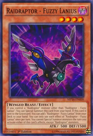 Raidraptor - Fuzzy Lanius (MP16-EN058) - 2016 Mega-Tins Mega Pack Unlimited