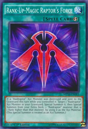 Rank-Up-Magic Raptor's Force (MP16-EN083) - 2016 Mega-Tins Mega Pack 1st Edition