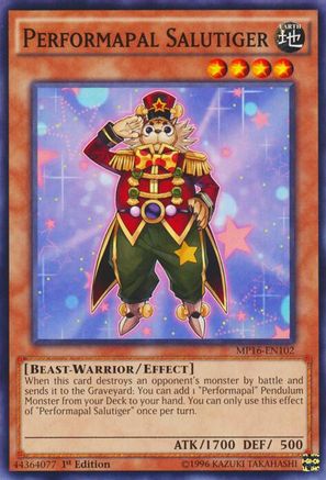 Performapal Salutiger (MP16-EN102) - 2016 Mega-Tins Mega Pack 1st Edition