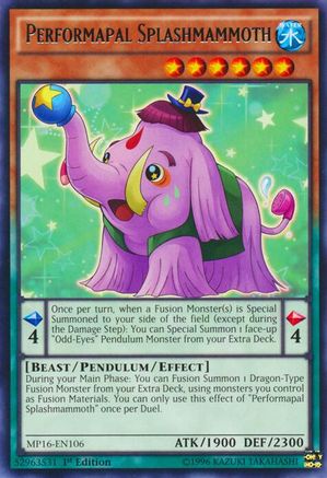 Performapal Splashmammoth (MP16-EN106) - 2016 Mega-Tins Mega Pack 1st Edition