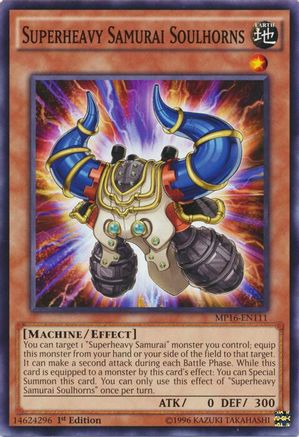 Superheavy Samurai Soulhorns (MP16-EN111) - 2016 Mega-Tins Mega Pack 1st Edition