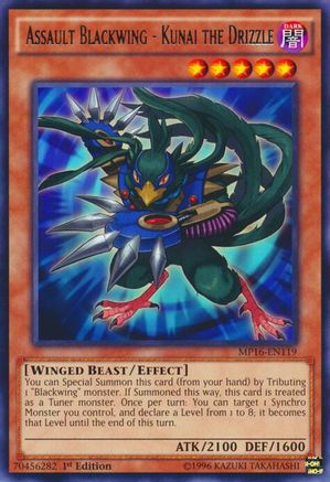 Assault Blackwing - Kunai the Drizzle (MP16-EN119) - 2016 Mega-Tins Mega Pack 1st Edition