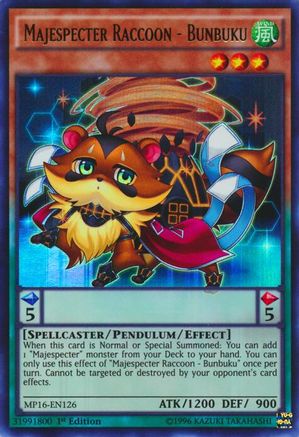 Majespecter Raccoon - Bunbuku (MP16-EN126) - 2016 Mega-Tins Mega Pack 1st Edition