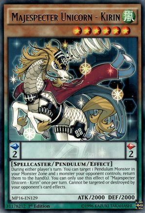 Majespecter Unicorn - Kirin (MP16-EN129) - 2016 Mega-Tins Mega Pack Unlimited