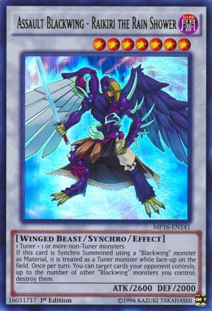 Assault Blackwing - Raikiri the Rain Shower (MP16-EN141) - 2016 Mega-Tins Mega Pack 1st Edition
