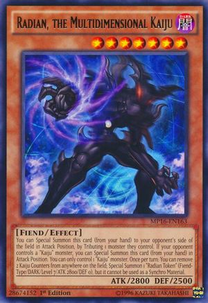 Radian, the Multidimensional Kaiju (MP16-EN163) - 2016 Mega-Tins Mega Pack 1st Edition