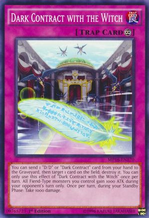 Dark Contract with the Witch (MP16-EN170) - 2016 Mega-Tins Mega Pack 1st Edition