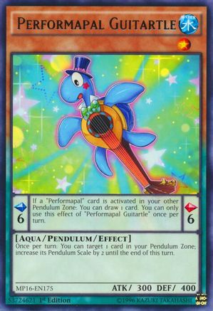 Performapal Guitartle (MP16-EN175) - 2016 Mega-Tins Mega Pack 1st Edition