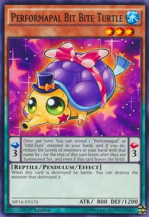 Performapal Bit Bite Turtle (MP16-EN176) - 2016 Mega-Tins Mega Pack 1st Edition