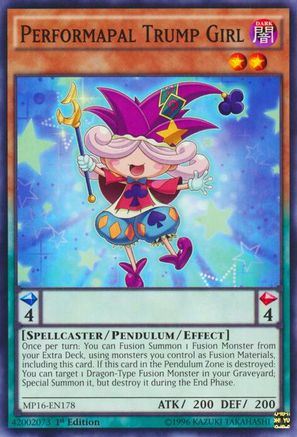 Performapal Trump Girl (MP16-EN178) - 2016 Mega-Tins Mega Pack 1st Edition