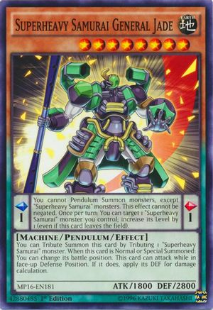 Superheavy Samurai General Jade (MP16-EN181) - 2016 Mega-Tins Mega Pack 1st Edition