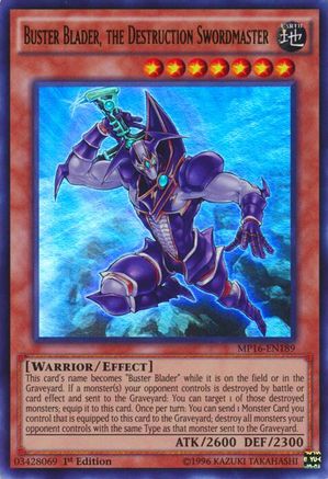 Buster Blader, the Destruction Swordmaster (MP16-EN189) - 2016 Mega-Tins Mega Pack 1st Edition