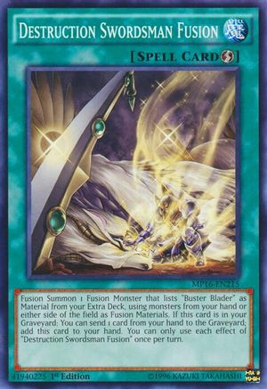 Destruction Swordsman Fusion (MP16-EN215) - 2016 Mega-Tins Mega Pack 1st Edition