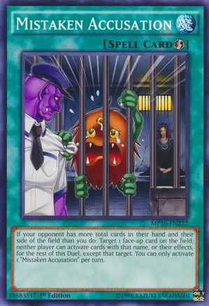 Mistaken Accusation (MP16-EN222) - 2016 Mega-Tins Mega Pack 1st Edition