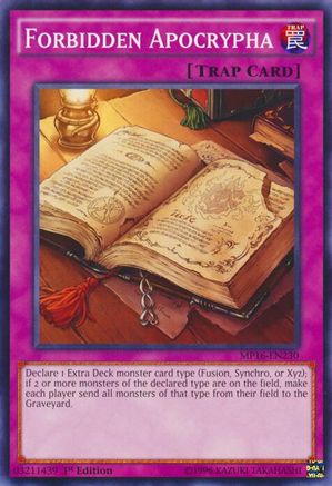 Forbidden Apocrypha (MP16-EN230) - 2016 Mega-Tins Mega Pack 1st Edition
