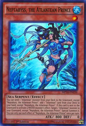 Neptabyss, the Atlantean Prince (MP16-EN236) - 2016 Mega-Tins Mega Pack 1st Edition