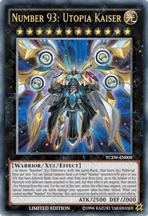 Number 93: Utopia Kaiser (YCSW-EN009) - Yu-Gi-Oh! Championship Series Prize Cards Limited