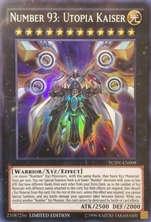 Number 93: Utopia Kaiser (YCSW-EN009) - Yu-Gi-Oh! Championship Series Prize Cards Limited