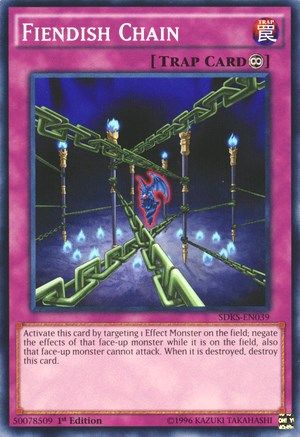 Fiendish Chain (SDKS-EN039) - Structure Deck: Seto Kaiba 1st Edition